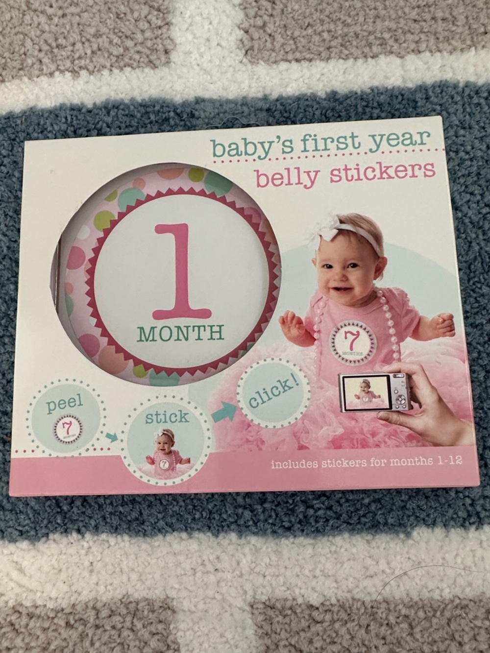 Baby's First Year Belly Stickers - Baby girl